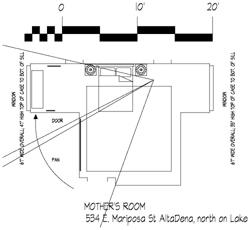 Director drawing of bedroom set