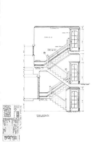 3/4 inch detail of stair