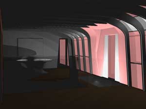Star Trek like living room interior