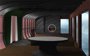 Star Trek like living room interior