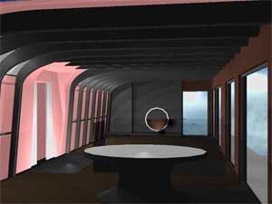 Star Trek like living room interior